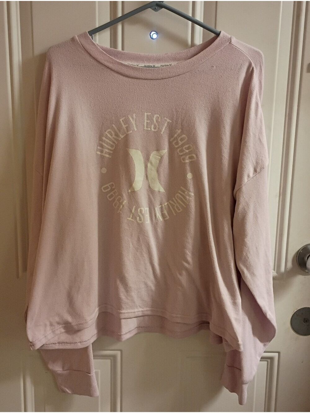 Hurley Women's Pink Graphic Pullover Sweater